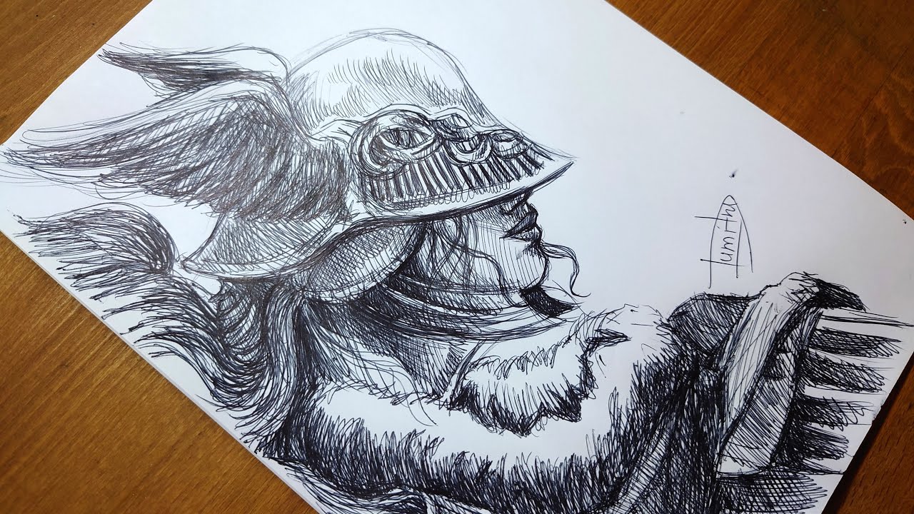 Ballpoint Sketch is Malenia for ELDEN RING | dumit3 arts Neo Albios