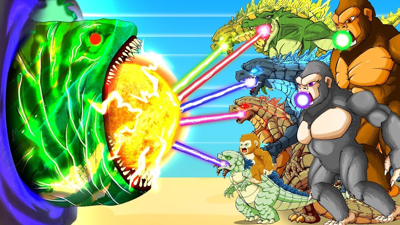 Team Godzilla & Kong Vs Evolution Of Bloopzilla Earth: Who Is Stronger ...
