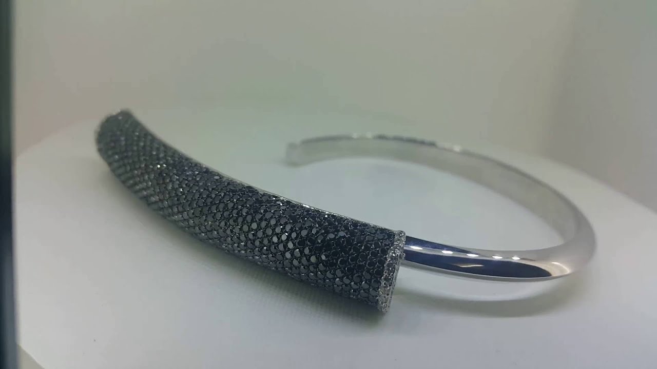 Mens black diamond bracelet YouTube