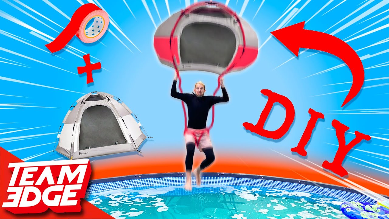 Jumping with Parachutes made Out of Random Items!