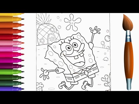 Coloring New SpongeBob | Most Popular | Coloring For Kids | Nickolodean ...