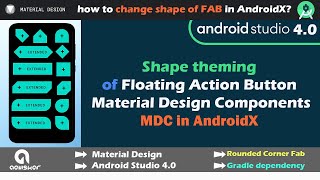 Shape Theming of FAB - Floating Action Button - Material Design Components MDC - Android Studio 4.0 screenshot 3