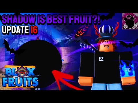 SHOWCASE DA NOVA FRUTA *SHADOW* DO BLOX FRUITS UPDATE 16 !!! 