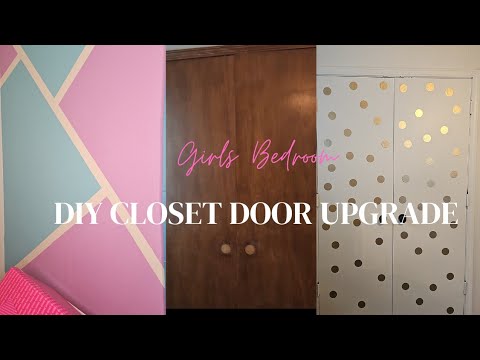 GIRLS BEDROOM MAKEOVER (EP 1) DIY Closet Door MAKEOVER on a budget ...