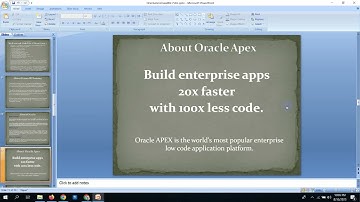 Orientation of Oracle Apex - 003