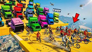 GTA 5 CHOP AND FROSTY PLAY THE SUPER CARS VS BIKE CYCLES