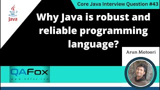 Celebrity Why Java is Reliable and Robust Programming Language (Core Java Interview Question #43) Profile