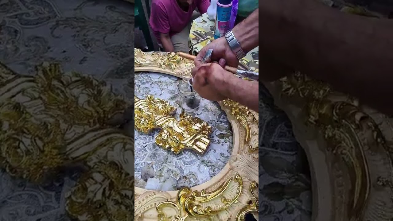 اسهل طريقة لزق ورق الدهب والتتريب للفنان حارس البيومى  لأنك تستحق  #محمود_بيومى_من_المنصورة