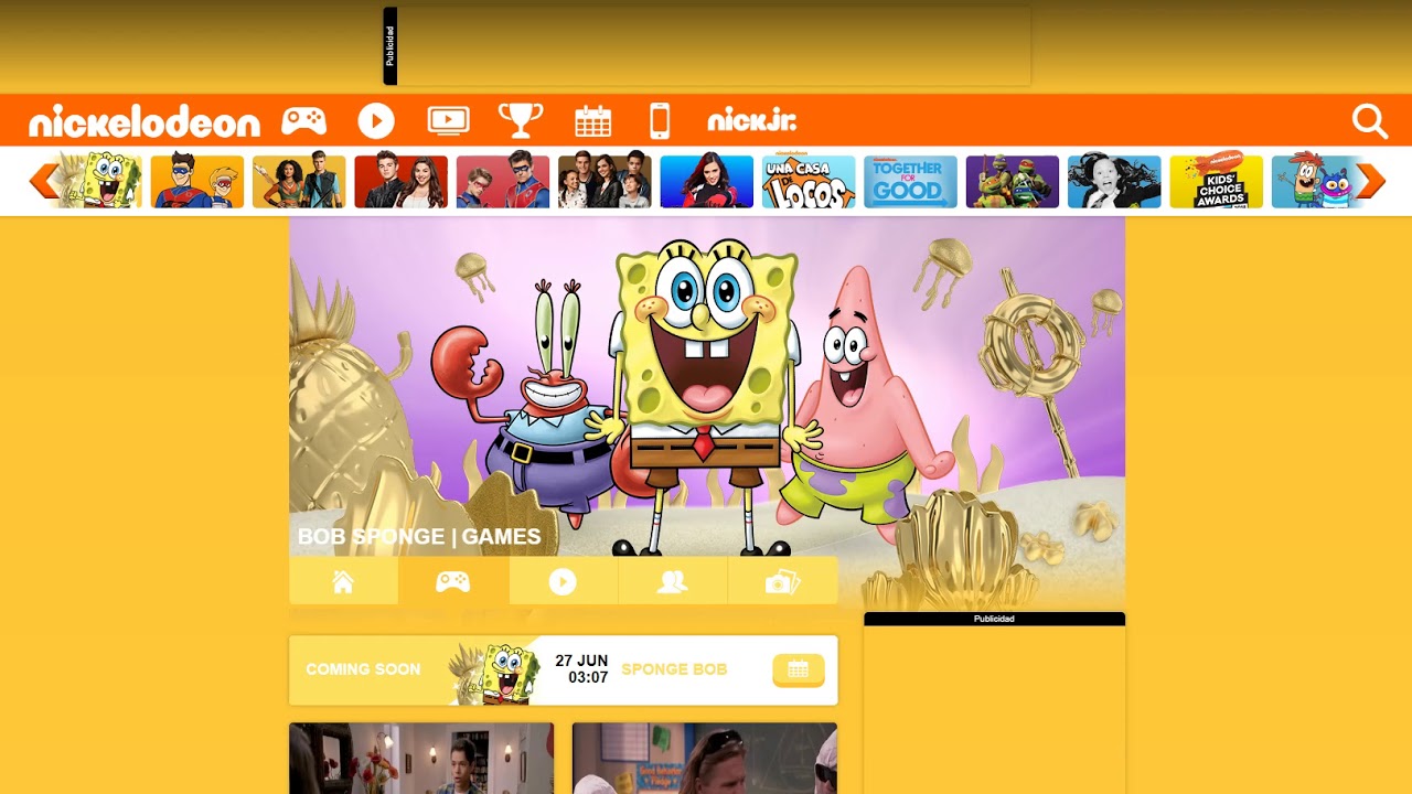 Nickelodeon Spanish site Google Translated YouTube