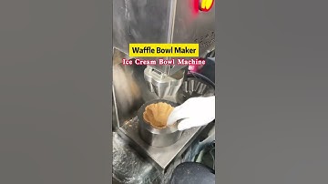 Ice Cream Bowl Groove Nonstick Waffle Cone Maker Ice Cream Fruit Cake Waffle Cup#waffle #foodmachine