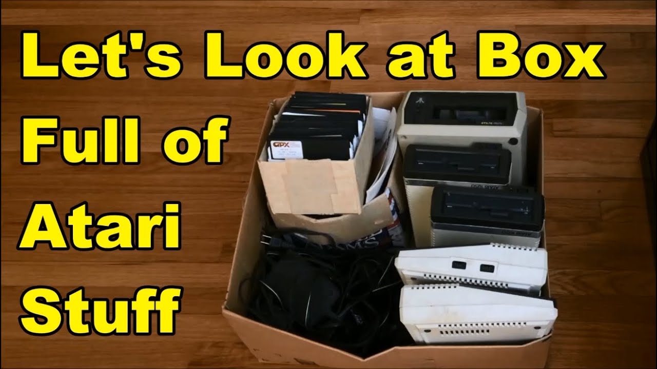 Donated Box Full of Atari Stuff: Computers, Disk Drives, Software