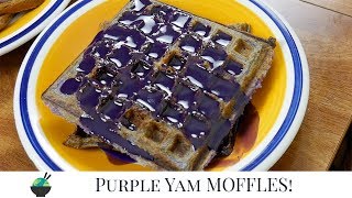 How To Make Ube Mochi Waffles | Purple Yam Moffles Recipe