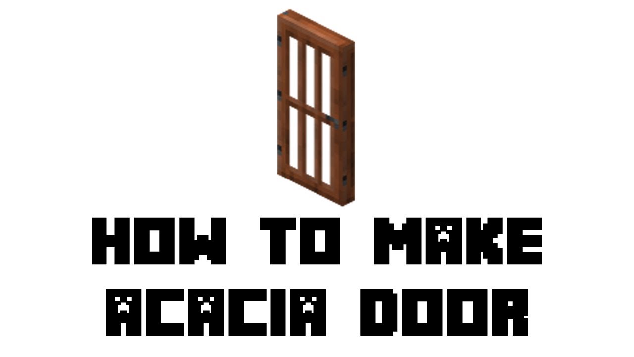 Minecraft Survival: How to Make Acacia Door - YouTube