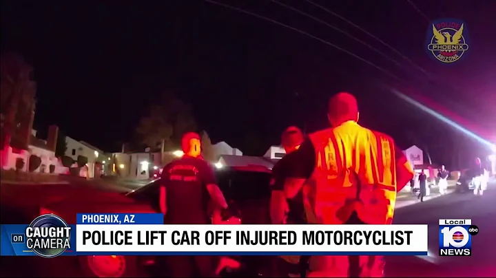Phoenix police sergeant helps lift car off trapped motorcyclist