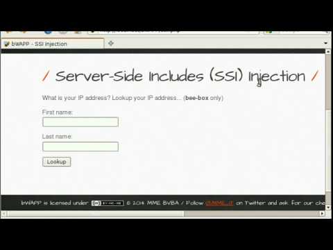 server-side includes (SSI) injection