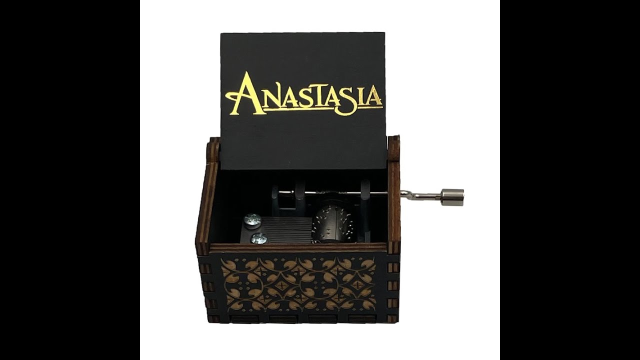 bronzing Anastasia once upon a December hand crank 18 note music box