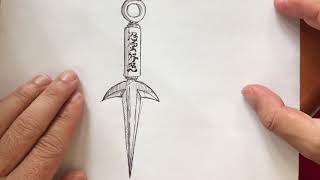 COMO DESENHAR A KUNAI DO MINATO