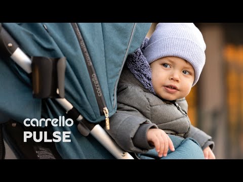 Коляска прогулянкова CARRELLO Pulse CRL-5507 Пульс, Azure Blue, видео 2