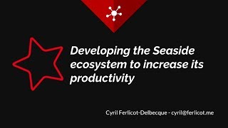 ESUG 2018 - Developing the Seaside ecosystem to increase its productivity