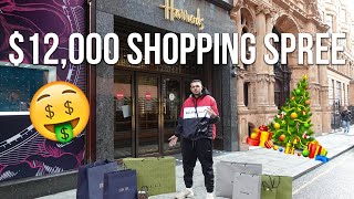 $12,000 LUXURY CHRISTMAS SHOPPING SPREE AT GUCCI, DIOR + BALENCIAGA AT HARRODS!!! (INSANE)