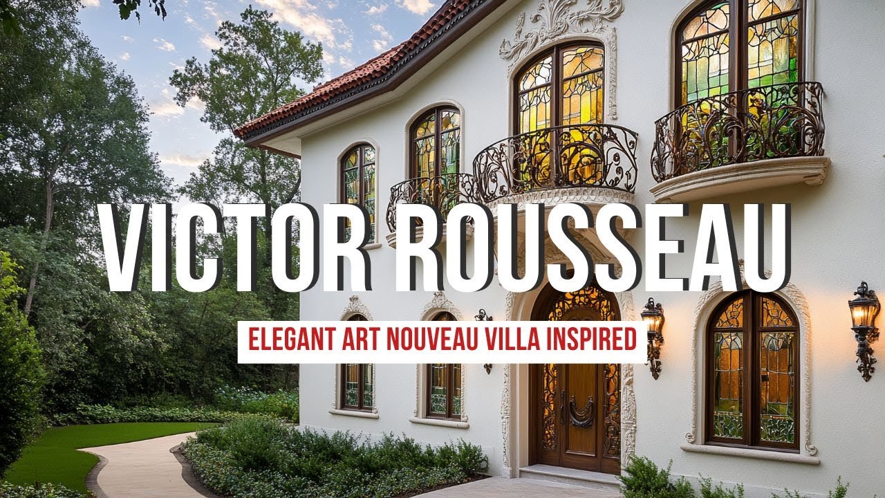 Элегантная вилла в стиле модерн, вдохновленная бельгийской скульптурой Виктора Руссо и его мягким...