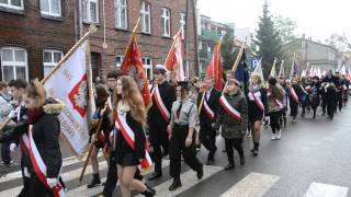 Święto Niepodległości 2014 w Malborku. Przemarsz 11 listopada ulicami miasta