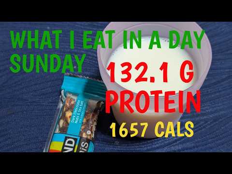 WHAT I EAT IN DAY. Sunday Edition 1. With 132.1 G PROTEIN
