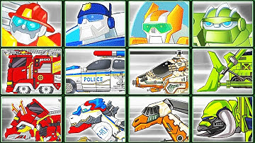 Transformers Rescue Bots: Budge World + Dino Robot Corps | Eftsei Gaming