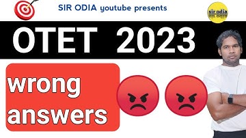 ⏺️LIVE NOW ! so many wrong answers|otet answer key Official released | sir odia