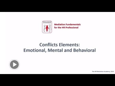 The Three Elements of Conflict: Emotional, Mental and Behavioral