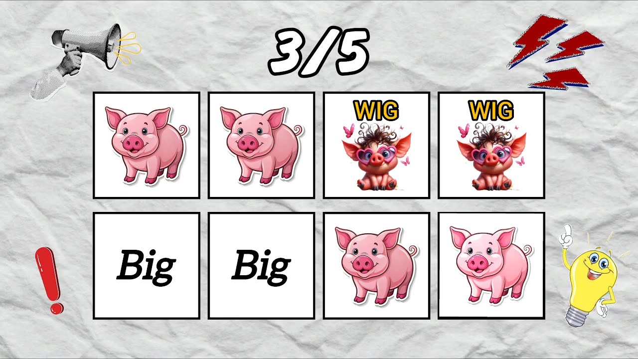 PIG BIG WIG 🐷🎩 | Say The Word On Beat 🎧 | EASY vs MEDIUM vs HARD Rhythm Challenge