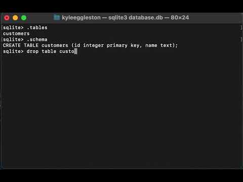 SQLite3 | Drop Table