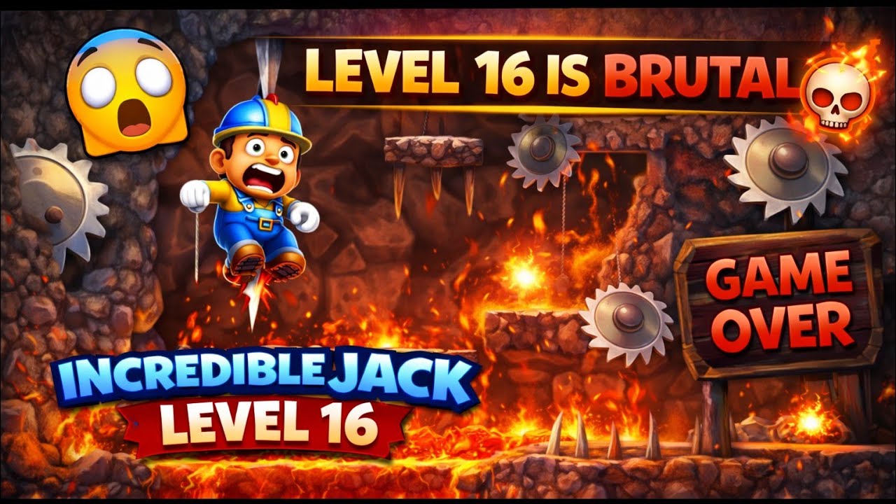 Hardest Level So Far 💀 | Incredible Jack Level 16 