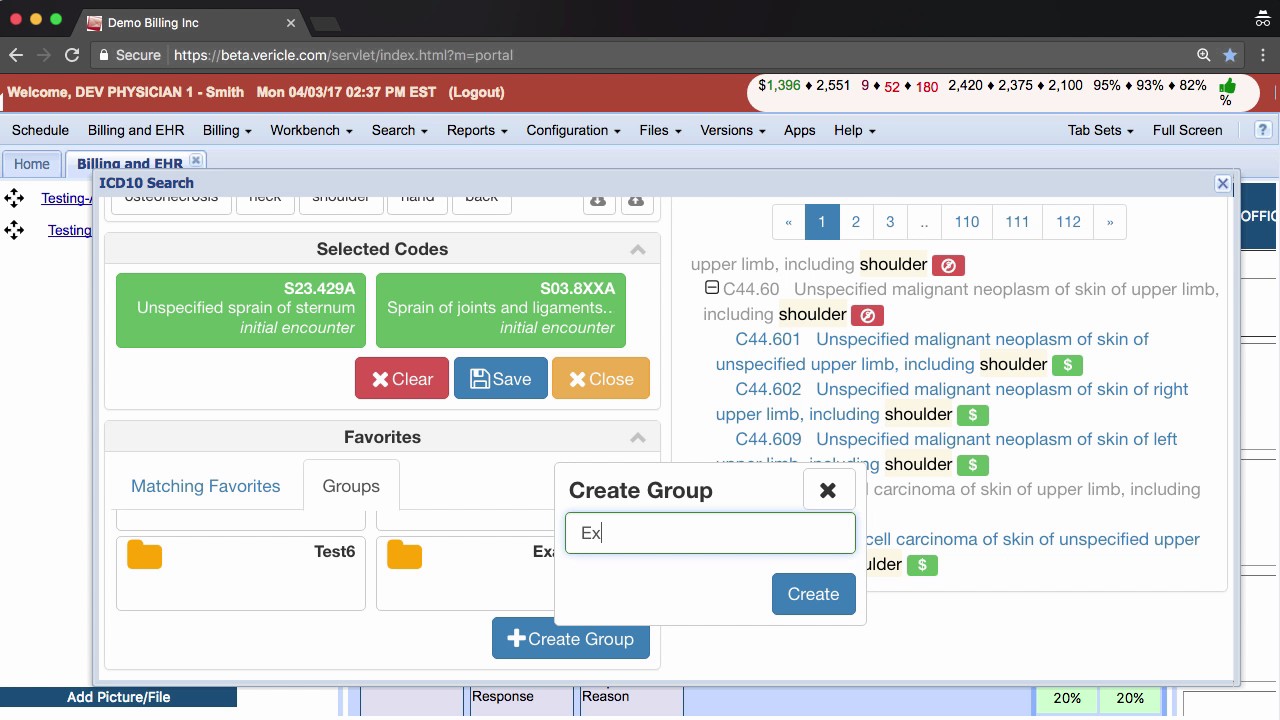 Medical Billing and Practice Management Software | Selecting Diagnosis and Procedure Codes