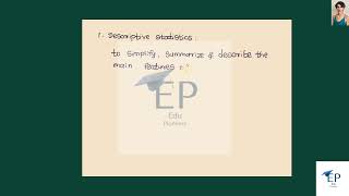 Statistical methods are classified into two major categories: descriptive and inferential. Describ