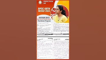 68th BPSC Topper | Shivani Dutt | Block SC & ST Welfare Officer | Perfection IAS #BPSC #68thbpsc