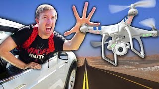 TESLA vs HACKER DRONE BATTLE (Hidden Secret Tunnel Car Chase)
