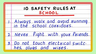 Safety Rules at School | 10 Safety Rules at School
