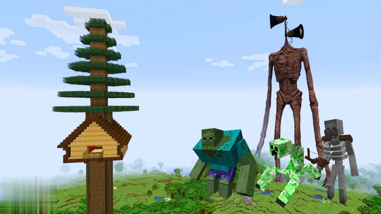 SURVIVING FROM SIREN HEAD ZOMBIE REVIVAL PART 2 in Minecraft - Gameplay - Coffin Meme