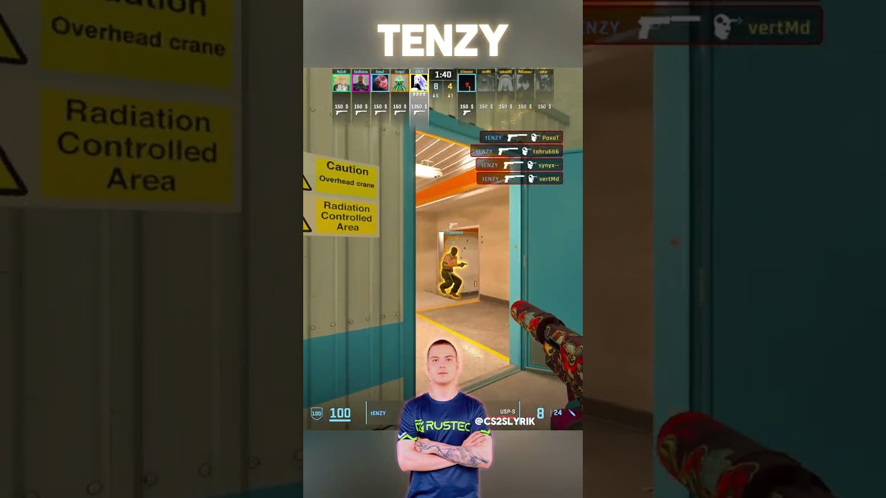 tenzy with an insane pistol ace on faceit 