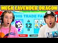 We Make Mega Lavender Dragon And See What People Trade! Super Rare Pet In Roblox Adopt Me!