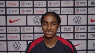 USWNT defender NAOMI GIRMA; Team USA faces Korea Republic in a friendly match