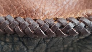 Saddle Stitching and Leather Lace Braiding Tutorial (Both Edge Braid & Round Braid)