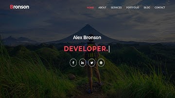 Bronson - Personal Portfolio Landing Page Template | Bootstrap Portfolio Website