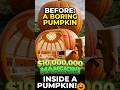 Building the Ultimate Secret Pumpkin Survival House! 🤫 #shorts #satisfying #interiordesign