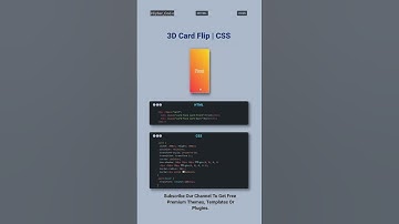 3D Card Flip Animation with Pure CSS (No JavaScript!)