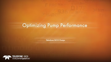 Optimizing Pump Performance