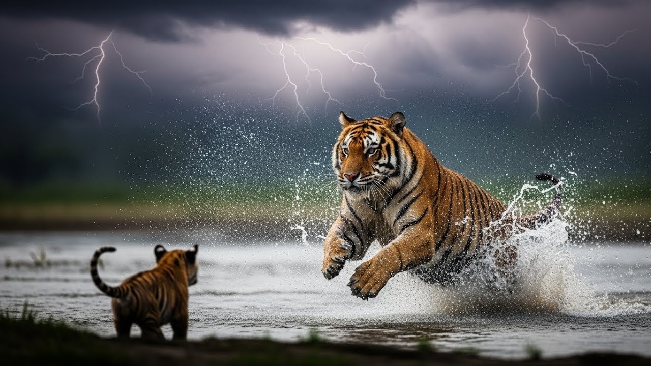 Lost Tiger Cub & Monkey Friendship | Heart touching AI Short Film 🐯❤️