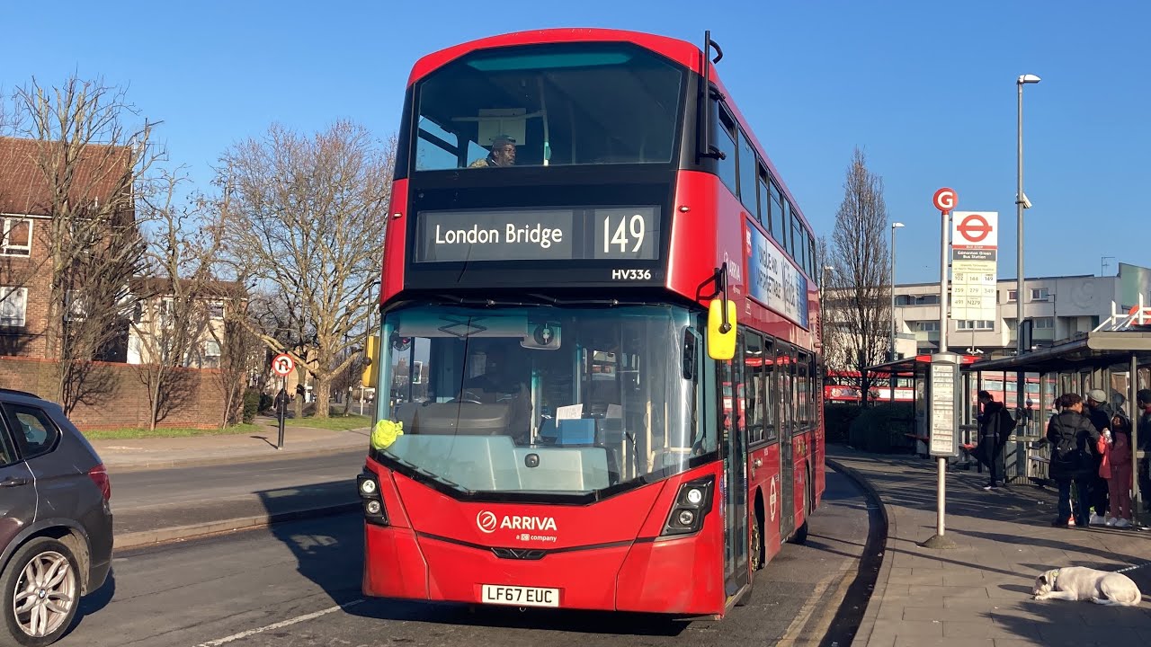 FRV + Diversion. Arriva Route 149. London Bridge - Edmonton Green. Wright Gemini 3 HV336 (LF67 EUC)