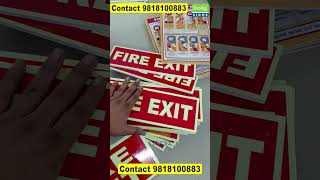 High Visibility Photoluminescent office Evacuation Maps &amp; Bilingual Fire Exit Signs in Delhi NCR